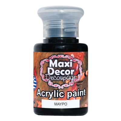 Ακρυλικό Χρώμα 60ml Maxi Decor Μαύρο_MA100060